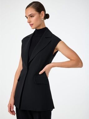 Breakin’ Loose Black Sleeveless Blazer Jacket